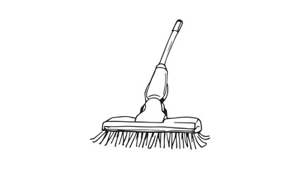 Carpet sweeper line art