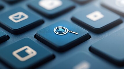 Online Search Magnifying Glass Keyboard