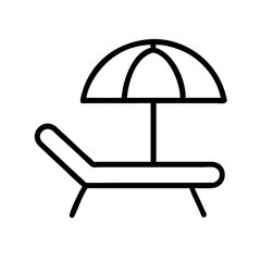 beach chair icon vector illustration