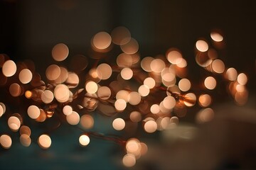 Soft, warm lights bokeh