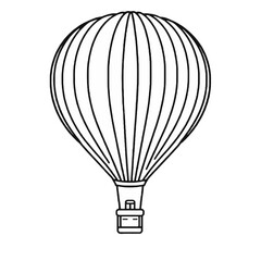 Obraz premium Simple Line Drawing of a Hot Air Balloon