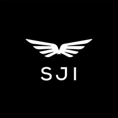 SJI Letter Initial Logo Design Template Vector Illustration
