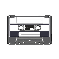 Retro Cassette Tape Illustration Graphic Design