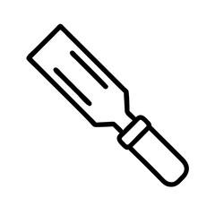 chisel line art icon vector illustration