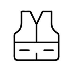 safety vest line art icon vector illustration