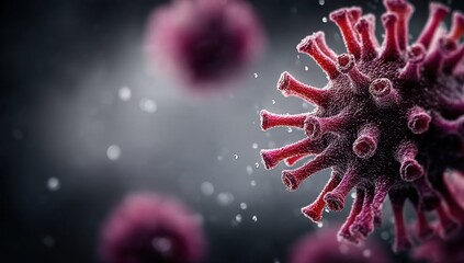 a close up of a coronavirus on a black background
