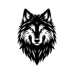A black and white vector illustration depicts a tribal wolf head tattoo alongside a wild lion head