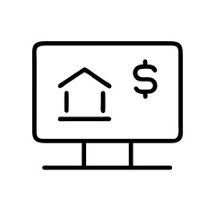 banking line art icon vector illustration