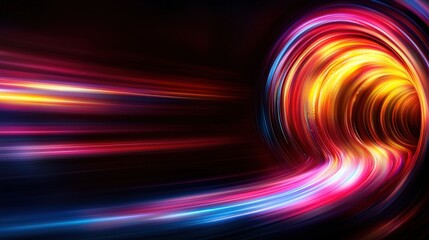 Obraz premium A colorful abstract background with a black hole in the middle