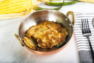 Tasty golden potato hash brown