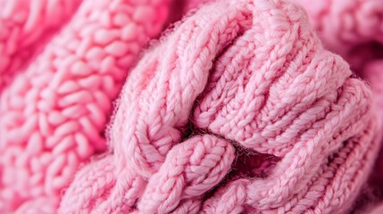 Cozy Knitted Sweater with Heart Accent and Nail Art Design