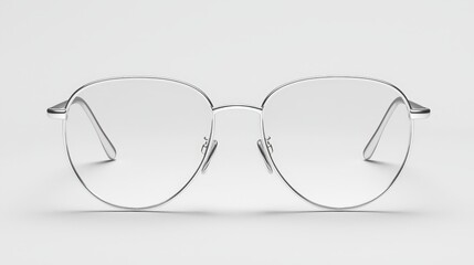 Fototapeta premium Classic clear framed metal glasses timeless eyewear choice for enhanced vision and style