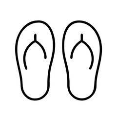 flip flops outline icon vector illustration