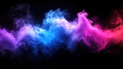 colorful smoke on a black background