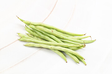 Raw fresh young green bean