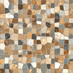 Handcrafted mosaic tile texture irregular ceramic fragments earthy vintage seamless high resolution