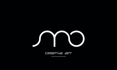 MO, OM, M, O abstract letters logo monogram
