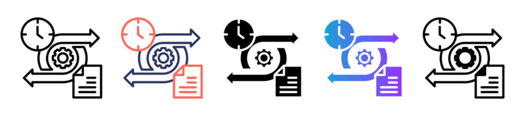 Obraz premium Agile Methodology multiple icon