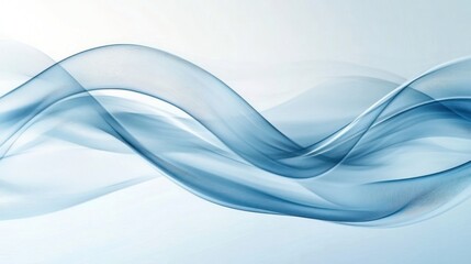 Abstract Blue Wave Design: Serene Flowing Curves