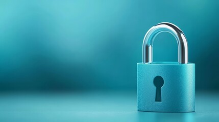 Fototapeta premium Enhanced security closeup of padlock symbolizing data protection and digital safety