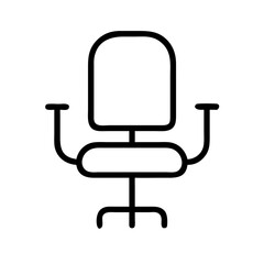 office chair line art icon vector illustration