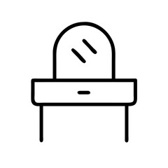 vanity table icon vector illustration