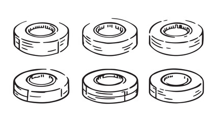 Duct tape set line art