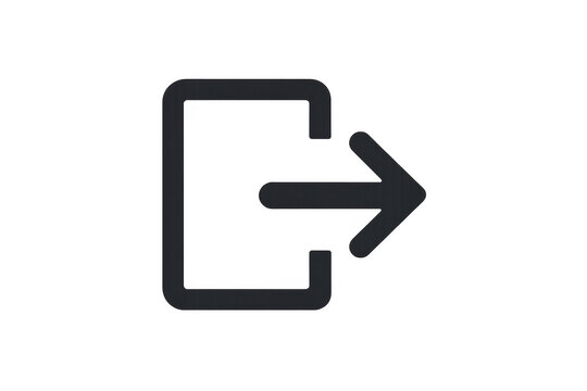 Simple logout icon with an arrow pointing right, indicating exit or sign-out action.