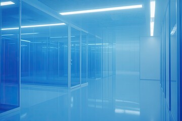 Modern, blue office space