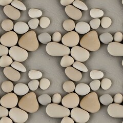 Fototapeta premium neutral-toned pebbles over a flat stone surface