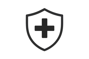 Obraz premium A shield with a cross symbol at its center.