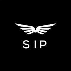 SIP Letter Initial Logo Design Template Vector Illustration