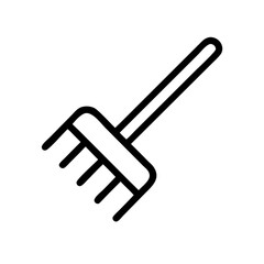 rake line art icon vector illustration