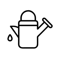 watering can line art icon vector illustration
