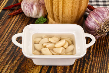 Tasty aroma marinated garlic cloves