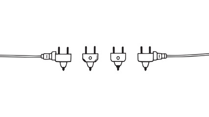 Extension cord set line art
