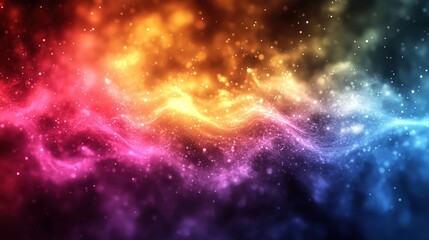 Naklejka premium Colorful swirling nebula, vibrant hues