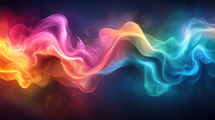 Fototapeta premium Abstract colorful smoke waves (1)