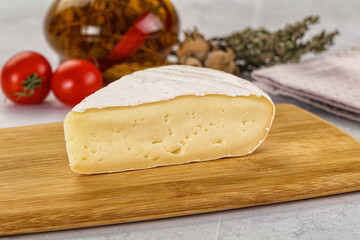 Soft brie cheese with mold