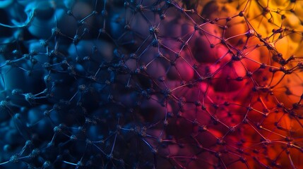 Naklejka premium Mesmerizing Neural Network Visualization - Abstract Intelligence and Learning Art