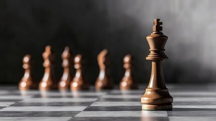 Chess Pieces Casting Shadows - Strategic Decision-Making Concept
