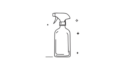 Glass cleaner line art