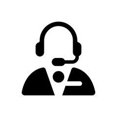 Call center icon, customer service icon isolated on white background