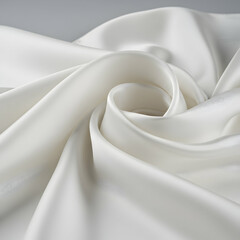 White Silk Fabric Texture Smooth Luxurious Textile Background
