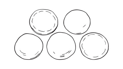 Grapefruit set line art