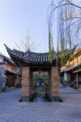 The landscape of Shaxi Ancient Town in Jianchuan County, Dali, Yunnan Province