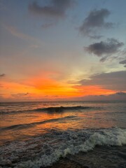 sunset over the sea