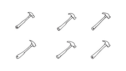 Hammer line art