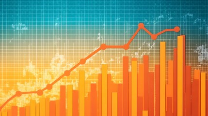 Fototapeta premium Rising Global Financial Chart Depicting Economic Growth and Success