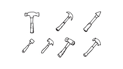 Hammer line art